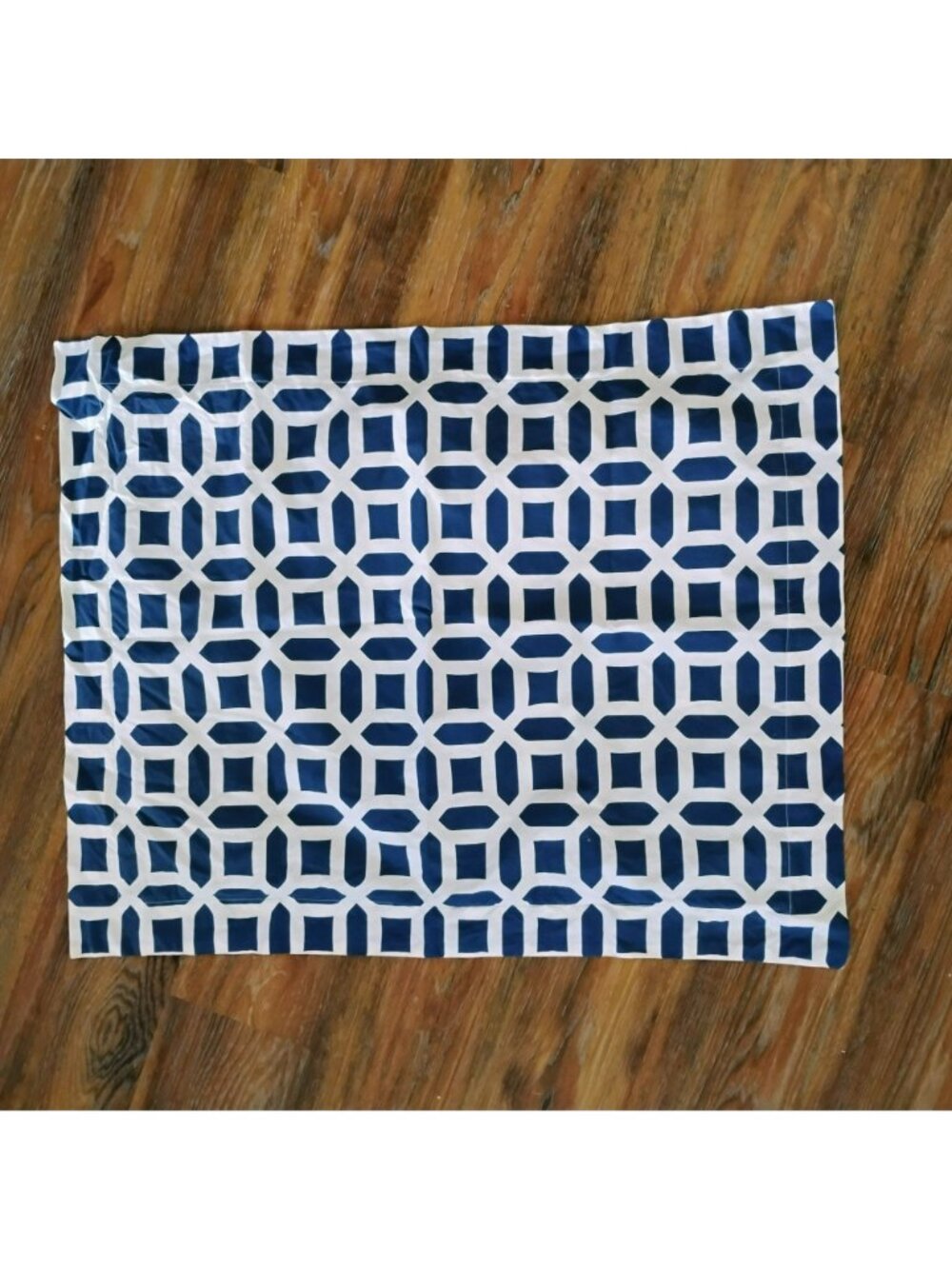 Pottery Barn Teen Peyton Geometric Queen Duvet Cover & 2 Pillow Shams Blue White - Picture 3 of 7